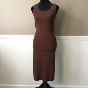 The Drop Brown Midi Dress